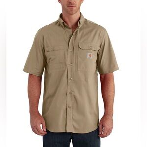 Carhartt Force Ridgefield Solid Short Sleeve Work Shirt Men’s Size 3XL Reg Beige